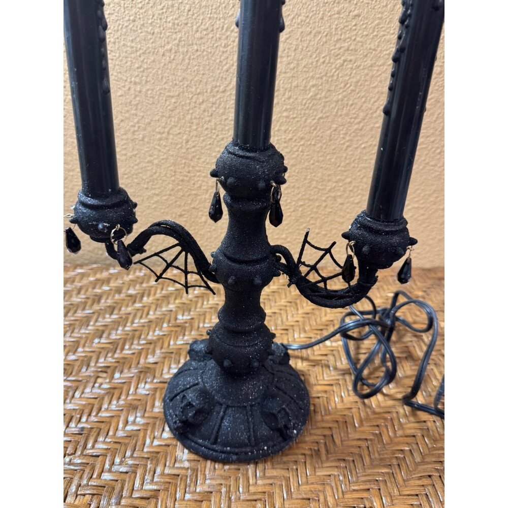 Halloween Celebrate It Candelabra Lamp With LED Flickering Candle - Picture 3 of 11